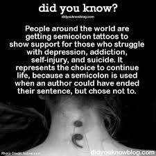 Semicolon Tattoo Citat Tatuering Citat Tatueringsideer