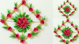 Diy Simple Home Decor Paper Flower Wall Decorations Easy Wall Decoration Ideas