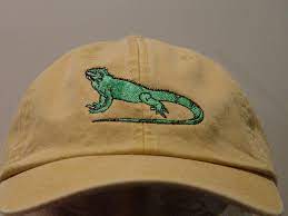 Iguana Lizard Reptile Hat One Embroidered Men Women Wildlife Etsy Embroidery On Clothes How To Wash Hats Mom Dad Gift