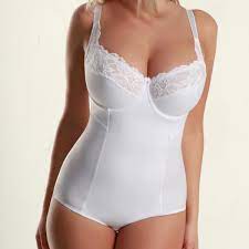 Une matière avec effet gainant pour affiner la silhouette. Body Modelant Avec Armatures Blanc 3 Suisses