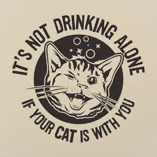 It S Not Drinking Alone If Your Cat Is With You It S Not Drinking Alone If Your Cat Is With You T Shirt Mens Cats Cat Tshirt Cat Theme