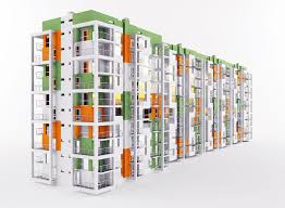 Apartment Buildings 3d Model Apartment Building 3d Model 3d Building Models