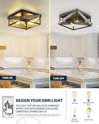This is the second of the same light i ordered in the same week. Buy Farmhouse Flush Mount Ceiling Light Fixture Hanass 12 Square Flush Mount Light Vintage Close To Ceiling Lighting For Kitchen Island Laundry Corridor Porch Foyer Hallway Entryway Black Mx99985 Yh Online In Indonesia