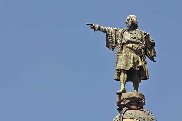 Columbus Monument, statue in Barcelona Port