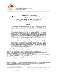 Amateur practices bj skills 10 min. Pdf The Belgrade Paleoblitz A Pilot Project To Engage Amateur Paleontologists