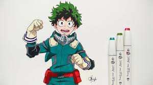 As illustrated in the above picture, izuku's torso is drawn in a 3/4 drawing view with the side facing the viewers being larger in size. How To Draw Izuku Midoriya Step By Step Tutorial Boku No Hero Youtube