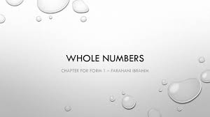 Note that only the points on the number line that have labeled values are whole numbers. Ppt On Whole Numbers Powerpoint Slides