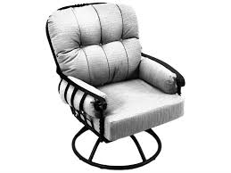 Meadowcraft Athens Deep Seating Wrought Iron Swivel Rocker Lounge Chair Oversized Chair And Ottoman Chair Wrought Iron Patio Chairs