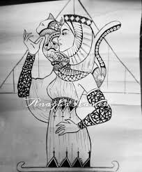 Oh Cleopatra Anagha Ramesh Drawings Illustration Ethnic Cultural Tribal Egyptian Artpal Playing #cleopatra will be israel's gal gadot. oh cleopatra anagha ramesh