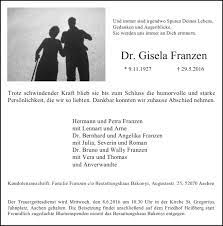 Update information for julia franzén ». Traueranzeigen Von Dr Gisela Franzen Aachen Gedenkt