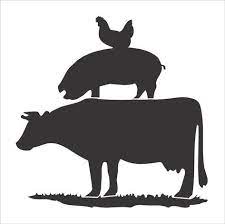 Billions of animals raised for food suffer under inhumane conditions on industrial farms. Cow Pig Chicken Stencil Farm Animals Stencil Stacked Cow Pig Chicken Stencil Animal Stencil Farm Animals Animal Stencils