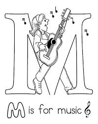 Letter m of alphabet m letter words coloring pages you can paint online and print out. Letter M For Music Coloring Page Download Print Online Coloring Pages For Free Color Nimbus Music Coloring Music Coloring Sheets Christmas Music Coloring
