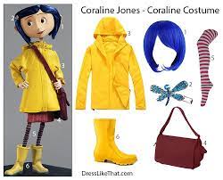 Image result for Coraline raincoat | Disfraces para halloween amigas,  Disfraces rapidos y faciles, Disfraces para chicas