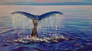 As presented here, such a set would fit perfectly in a living room or a large living space like a dining room or office. Easy Beginner Acrylic Painting Whale Tail Ocean Live Step By Step Tutorial Youtube