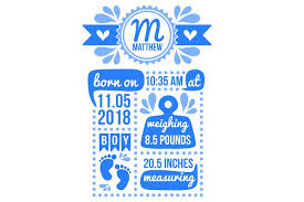 Download Birth Stats Svg Template Pre Designed Vector Graphics Creative Market