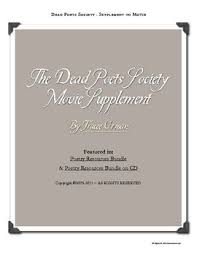 Dead Poets Society Movie Supplement Handout With Worksheets Dead Poets Society Dead Poets Society Movie Dead Poets