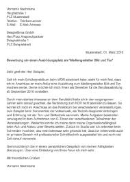 Muster Bewerbung Als Mediengestalter Bild Und Ton