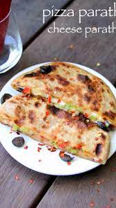 Pizza Paratha Recipe Cheese Paratha Recipe Cheese Stuffed Paratha Video Recipe Video Paratha Recipes Indian Snack Recipes Spicy Recipes