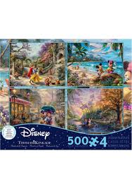 Thomas kinkade disney puzzles 4 in 1. 4 In 1 Thomas Kinkade Disney Dreams Collection Puzzle Pack