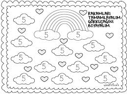 5 Rakami Calisma Sayfasi Boyama Kitaplari Matematik Faaliyetler