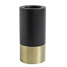 Rustic metal candle holder,antique votive candle holders for pillar candle, white farmhouse candlestick stand holder for centerpiece, coffee table (antique white, 5.7 x 5.7 x 4.7) 4.3 out of 5 stars. Tall Metal Candle Holder Or Vase Black With Gold Band Danish Design Ebay