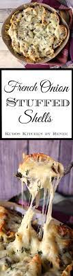Everything You Love About French Onion Soup Is In These Crave Worthy French Onion Stuffed Shells But Now It S In A Brand New Y Food Food Recipes Savoury Food