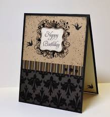Handmade Birthday Card For A Male Friend Masculine Handmade Birthday Card Classic Rustic Damask Etsy Masculine Birthday Cards Homemade Birthday Cards Birthday Cards For Men