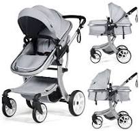 BABY JOY 2-in-1 High Landscape Baby Stroller, Reversible Bassinet Reclining  Stroller, Foldable Push Chair w/Adjustable Canopy, Storage Bag, Foot ...