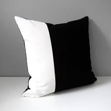 Black And White Lumbar Pillow Cover Decorative Black White Outdoor Pillow Cover Modern Color Block Pillow Cover Throw Pillow Cover Sunbrella Cushion Cover Mazizmuse Outdoor Pillow Covers Outdoor Pillows Pillow Covers