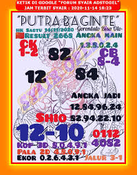 Forum Syair Adstogel 17 November 2020