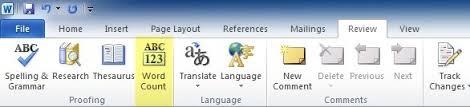 Where To Find Character Word Count In Word 2010