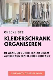 Checkliste Kleiderschrank In 2020 Haushaltsfee Minimalismus Leben Haushalt
