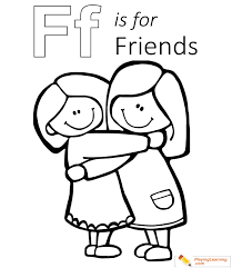 40+ friends playing coloring pages for printing and coloring. F Is For Friends Coloring Page 02 Free F Is For Friends Coloring Page