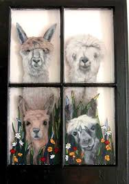 Alpacas Pet Window Custom Pet Portraits Farm Animals Etsy Custom Pet Portraits Pet Portraits American Animals