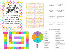 Spanish Board Game Set Formal Commands Spanish Teaching Resources Spanish Classroom Games Spanish Students