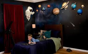 To bring the space theme alive, decorative accents such as a constellation throw, an astronaut cushion, a star pillowcase, a beautiful here we took an old console table and chair and gave them a fresh coat of paint to tie in with the room. Space Themed Bedroom Ideas