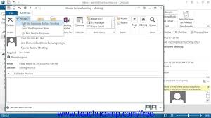 Outlook 2013 Tutorial Responding To Meeting Requests Microsoft Training Lesson 6 10 Youtube