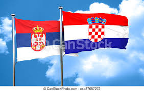 The proportion of the serbian flag is 2:3. Serbia Flag With Croatia Flag 3d Rendering Canstock