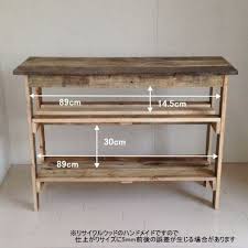 楽天市場 リサイクルウッド コンソールテーブル 棚2段 コンソール 木製テーブル 飾り棚 キャビネット キッチン収納 リビングシェルフ ラック 収納棚 整理棚 天然木 無垢 アンティーク風 テーブル アンティーク風 フォリア フィオーレ コンソールテーブル 木製