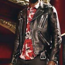 Saint Laurent Paris Mens Streetwear Leather Jacket Men Leather Jacket