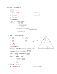 Contoh soal trigonometri sma kelas 10 dan pembahasan. Soal Pilihan Ganda Dan Pembahasan Trigonometri Kelas 11 Pdf Lasopaaspen