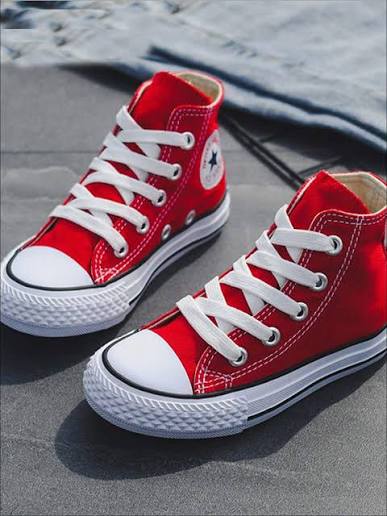 Seeing Red High Top Canvas Sneakers By Liv and Mia Red / 13.5