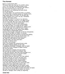The Horses By Edwin Muir Muir Horses Poems
