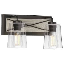 Progress Lighting Briarwood Graphite 2 Light Bathroom Light P300230 143 Destination Lighting