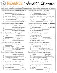 Grammar Is Tricky This Free Halloween Themed Grammar Activity Challenges A Student To Think Critically Teaching Grammar Grammar Worksheets Grammar Activities