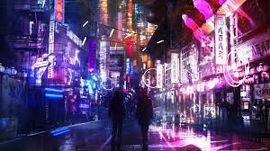 1920 x 1200 jpeg 690 кб. Anime Futuristic City Neon Wallpapers Wallpaper Cave