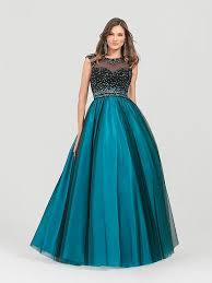 Black And Blue Dress Illusion Tulle Ball Gown Prom Dress With Cap Sleeves And Illusion Back Prom Dresses Ball Gown Ball Gowns Tulle Ball Gown