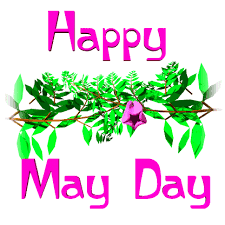 Happy May Day Blooming Flowers Animated Ecard