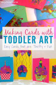Maybe you would like to learn more about one of these? Not Sure What To Do With All That Abstract Artwork From Your Toddlers Make Homemade Card Homemade Birthday Cards Simple Birthday Cards Grandma Birthday Card