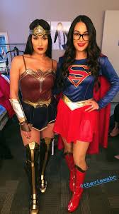 For those unaware, i also run a channel with the same name as this blog, wwe diva outfits over at youtube and i will be posting. Wwe Divas Nikki Bella And Brie Bella Dress Up As Wonder Woman And Super Girl For Halloween